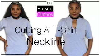 Cutting a T-Shirt Neckline | Thrifted Transformations