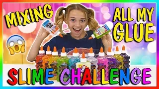 MIXING ALL MY GLUE SLYME CHALLENGE | We Are The Davises