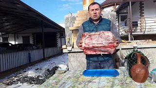 Meat in the oven Caucasus style.