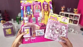 Barbie Doll House Unboxing. New Toy Sets Kitchen and Bathroom Dila Kent