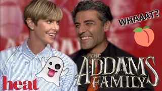 'He would look for half his butt cheek!': Charlize Theron & Oscar Isaac talk scares and biltong!