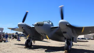 de Havilland Mosquito engine run at Omaka on Wings & Wheels day!