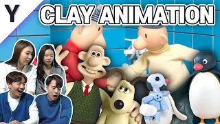 Grown up Boy&Girl React To ‘Clay Animation’ after a long time (w. Pingu Pat & Mat Wallace & Gromit)