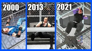 Breaking The Hell In A Cell Roof In Every WWE Game EVER (2000-2021)