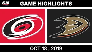 NHL Highlights | Hurricanes vs. Ducks – Oct. 18, 2019