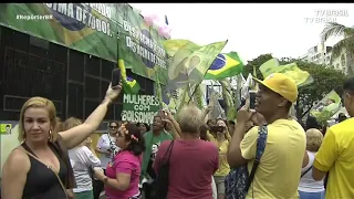 Apoiadores de Jair Bolsonaro fazem ato no Rio de Janeiro