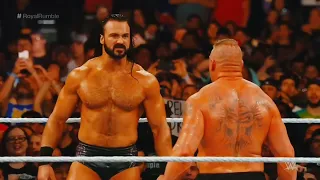 Drew McIntyre eliminates Brock Lesnar: On this day backs up his trash talk and eliminates 2020 Royal