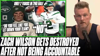 Internet DESTROYS Zach Wilson After He Says He Didn't Let His Team Down | Pat McAfee Reacts