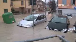 NET17 - Ratusan warga Italia terjebak banjir