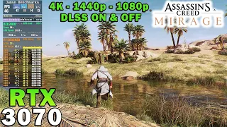 Assassins Creed Mirage | RTX 3070 | Ryzen 7 5800X3D | 4K - 1440p - 1080p | Ultra High Settings