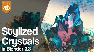 Simple Stylized Crystals in Blender 3.3 | Geometry Nodes Tutorial