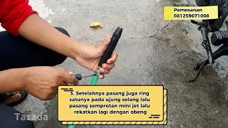 Tutorial penggunaan Semprotan Air Jet Mini by Tazada