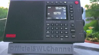 radio Slovakia via WRMI 15770 kHz Shortwave on Choyong LC90 Smart Radio