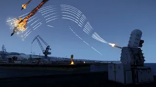 Су25 vs Phalanx CIWS - C-RAM - Port Defense System - Military Simulation