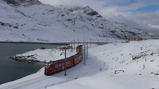 Trains through the Bernina Pass 1