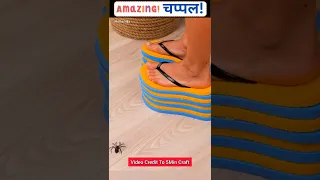 लड़की ने बनाया गजब का चप्पल 🔥 Amazing Chappal #youtubeshorts #shorts #trending #viral