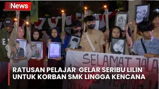 Pelajar dan Keluarga Korban Gelar Aksi 1.000 Lilin untuk Korban Laka SMK Lingga Kencana