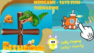 Fishdom minigame 1050 - 1125 save fish submarine