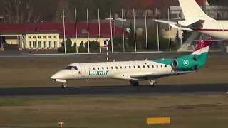 Throwback Luxair Embraer ERJ-145LU LX-LGX Landing at Berlin Tegel Airport