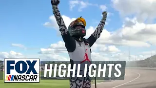 Kurt Busch pulls away from Kyle Larson en route to win at Kansas | NASCAR ON FOX HIGHLIGHTS