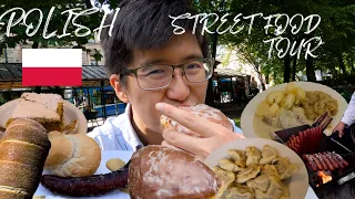 POLISH STREET FOOD TOUR - KRAKOW POLAND! Kielbasa, Pierogis, Struzka Wolowa - AUTHENTIC POLISH FOOD!