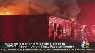 Firefighters Battle A Blaze In South Union Township, Fayette County