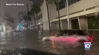 Flooding across South Florida has residents getting stuck in their cars