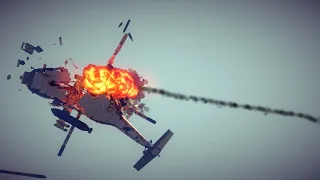 Realistic Helicopters Shot Down #6 | Besiege