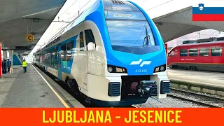 Cab ride Ljubljana - Jesenice (Slovenian Railways) winter 2022 - train drivers view in 4K