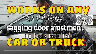 car door alignment  and adjustment with no tools required  TGG this guy's garage
