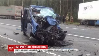 У Росії на трасі вантажівка зіткнулася з мікроавтобусом, загинуло 5 українців