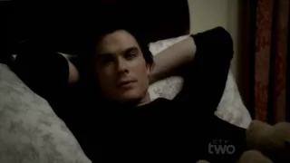 Ian Somerhalder (Damon) and Nina Dobrev (Elena) Bed Scene - 3x08