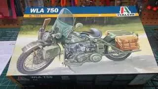 Italeri 1/9 WLA 750 US Military Motorcycle Model Kit Review