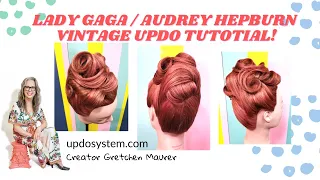 Lady Gaga! Audrey Hepburn Vintage Updo Tutorial