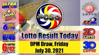 6/58 Lotto Result Today, Friday, 9PM Draw July 30, 2021 | Jackpot Prize Reaches up to ₱49,500,000.00