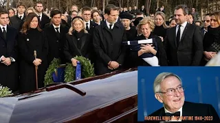King Constantine's funeral service attended by royal families in black #Kingconstantine #greece