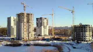 Жилстрой-1, ход строительства ЖК Оазис по ул. Героев Труда, состояние на 13-02-2022