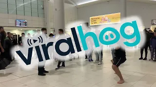 Father Performs Haka When Meeting Son at Airport || ViralHog