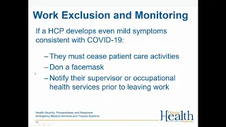 OHA COVID-19 First Responder PPE and Exposure Webinar