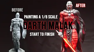 Painting a 1/6 Scale Darth Malak Figure - From Start to Finish!