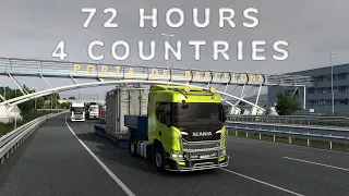 Euro Truck Simulator 2 Long Haul: 2584 Km, 4 Countries, 3 Days, 3 Nights from Nuremberg to Huelva