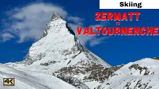 ZERMATT SKIING - Klein Matterhorn to Valtournenche Italy | Skiing from Switzerland to Italy