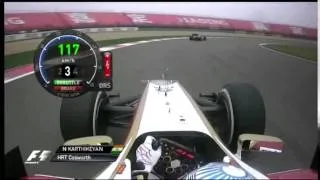 F1 2012 Narain Karthikeyan HRT F112 on board  China  Shanghai