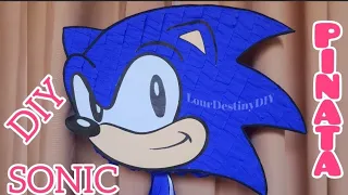 DIY SONIC THE HEDGEHOG PIÑATA Sonic el erizo | ARTS AND CRAFTS  | TUTORIAL VIDEO