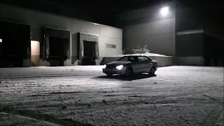 Snow drifting BMW e46 325ti & CLK 320