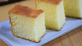 Vanilla sponge cake | Hot milk sponge cake | Easiest plain cake