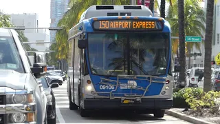 Miami Dade MetroBus: 2010 NABI 40-LFW HEV Rt 150 #09106 at Española Way-Collins Ave (Miami Beach)