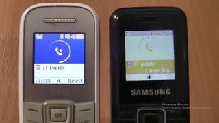 Incoming call & Outgoing call at the Same Time Samsung E1070+Samsung GT E1200M White