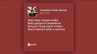 Casablanca - Baby Gang, Morad (Letra/Lyrics)