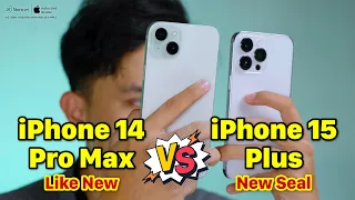 iPhone 14 Pro Max Like New 18 CỦ vs. iPhone 15 Plus New Seal 22 CỦ: 2024 nên mua máy nào? | 24hStore